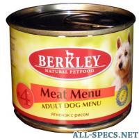 Berkley #4 lamb&riseadult dog menu ягненок с рисом для взрослых собак [200г] 920229