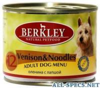 Berkley #12 venison & noodles adult dog menu 9202111