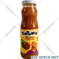 Топтышка Nektar Kinder "Popsy." von Apfel und Pfirsich, auf Zellstoff, 250 ml