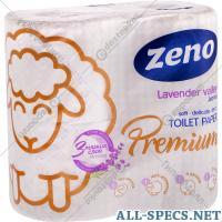 Zeno Papier WC «Zeno Premium Lavender Valley» Dreischichtig 120х98 mm 4 Rollen